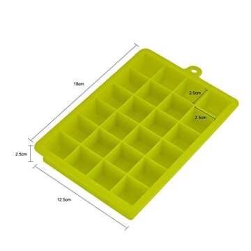 Silicone Ice Cube Tray Set - Easy Release & Stackable