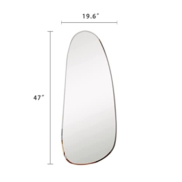 Broojo Asymmetrical Accent Wall Mirror 19.6 x 47 Inch