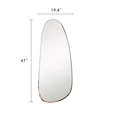 Broojo Asymmetrical Accent Wall Mirror 19.6 x 47 Inch
