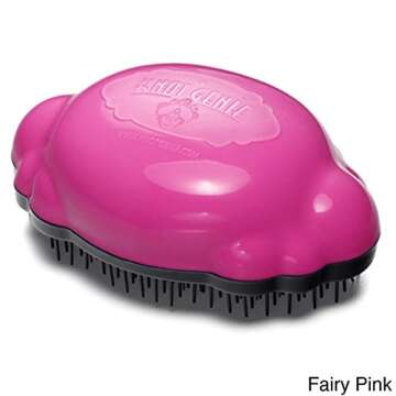 Knot Genie Detangling Hair Brush for Kids (Puff of Purple) | Perfect Detangling Brush for Curly Hair...