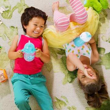 Munchkin® Click Lock™ Bite Proof Sippy Cup, 9 Ounce,2 Count (Pack of 1), Plastic, Blue/Green