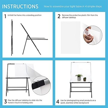 Fovitec Portable Shooting Table for Stunning Product Photos
