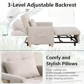 DULATIS Sleeper Chair - Stylish Convertible Design for All