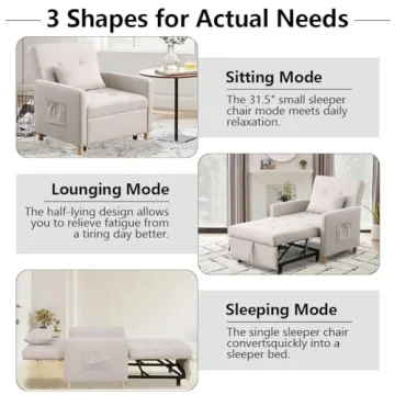 DULATIS Sleeper Chair - Stylish Convertible Design for All