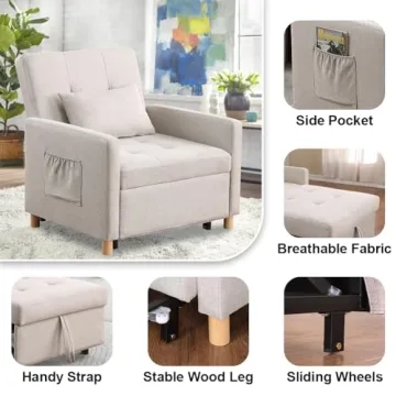 DULATIS Sleeper Chair - Stylish Convertible Design for All
