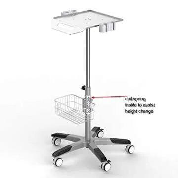 Adjustable Height Mobile Cart for Ultrasound Imaging System