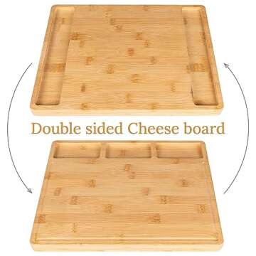 Large Bamboo Charcuterie Board Set for Hosting Events