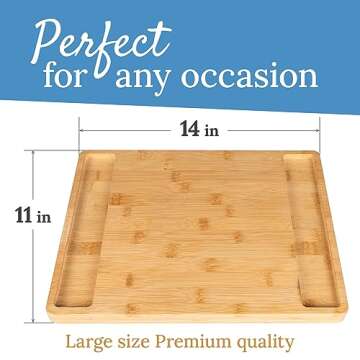 Large Bamboo Charcuterie Board Set for Hosting Events