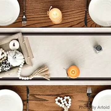 Artoid Mode Hello Fall Pumpkin Table Runner, Seasonal Harvest Vintage Thanksgiving Kitchen Dining Table Decoration for Indoor Outdoor Home Party Decor 13 x 72 Inch