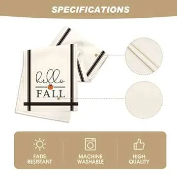 Artoid Mode Hello Fall Pumpkin Table Runner, Seasonal Harvest Vintage Thanksgiving Kitchen Dining Table Decoration for Indoor Outdoor Home Party Decor 13 x 72 Inch