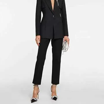 LauraVicci Women's Heeled Sandals Pointed Toe Crystal Embellished Bow Ankle Straps Rhinestone Buckle Stiletto Slip On Evening Dress Party Wedding Pumps Shoes Size 10 Black