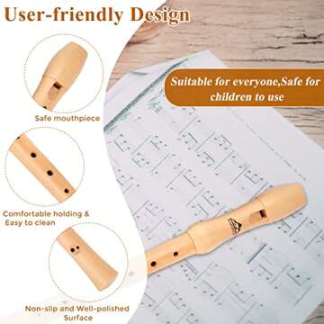 Eastrock Maple Wood Soprano Recorder for Adult Musicians