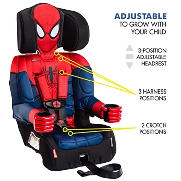 KidsEmbrace Spider-Man 2-in-1 Booster Car Seat for Ages 2-10