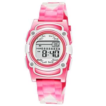 T TICCI Kids Digital 8 Alarm Vibrating Watch for Potty Training