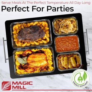 Magic Mill Extra Large Food Warmer with Adjustable Temperature Control