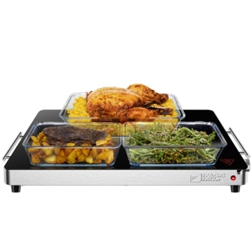 Magic Mill Extra Large Food Warmer with Adjustable Temperature Control