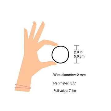 Minihope no-metal girls elastic hair ties, women's black elastics, 2mm Hair elastics 50 Count