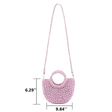 Stylish QTKJ Mini Rattan Straw Handbag for Women
