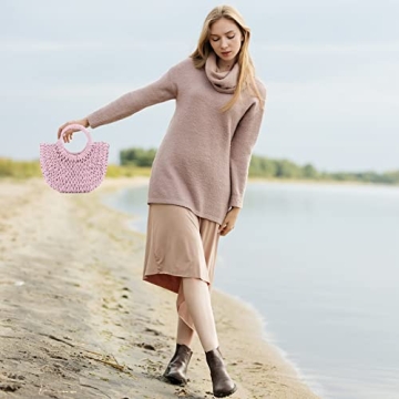 Stylish QTKJ Mini Rattan Straw Handbag for Women