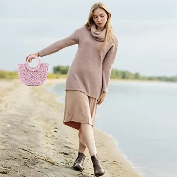 Stylish QTKJ Mini Rattan Straw Handbag for Women