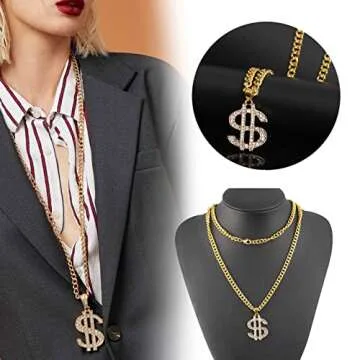 GIFIKOI Hip Hop Costume Kit 80s 90s Rapper Accessories