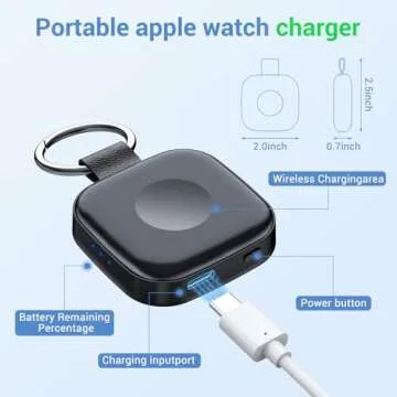Temdan Compact Wireless Charger for Apple Watch - 1200mAh