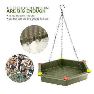 Hanging Bird Bath and Feeder - 2 in 1 Outdoor Set