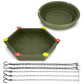 Hanging Bird Bath and Feeder - 2 in 1 Outdoor Set