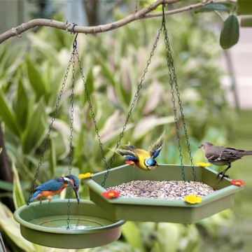 Hanging Bird Bath and Feeder - 2 in 1 Outdoor Set