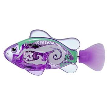 Robo Alive Robo Fish Robotic Swimming Fish (Lilac + Pink 2 Pack) by ZURU Water Activated, Changes Color, Comes with Batteries, Amazon Exclusive - Lilac + Pink (2 Pack)