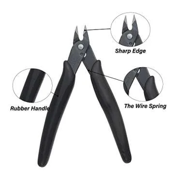 Precision Flush Cutters in 5 Bright Colors for DIY Enthusiasts