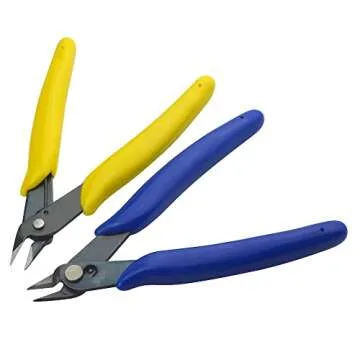 Precision Flush Cutters in 5 Bright Colors for DIY Enthusiasts