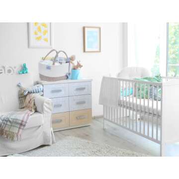 Mila Millie Large Cotton Rope Diaper Caddy for Baby Essentials