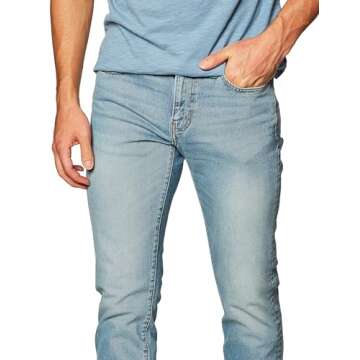 Amazon Essentials Slim Fit Jeans For Men - Light Wash, 32W x 30L