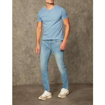 Amazon Essentials Slim Fit Jeans For Men - Light Wash, 32W x 30L