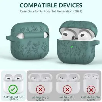Ekoonpft Airpods 3rd Gen Case with Cleaner Kit and Keychain