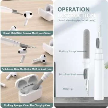 Ekoonpft Airpods 3rd Gen Case with Cleaner Kit and Keychain