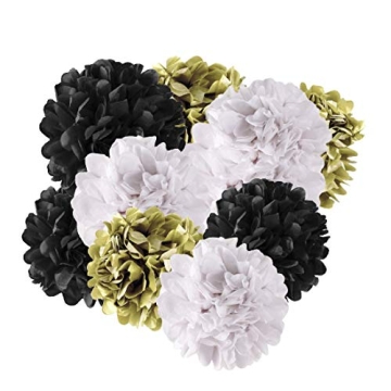 Andaz Press Hanging Tissue Paper Pom Poms Decor Kit 6-Pack