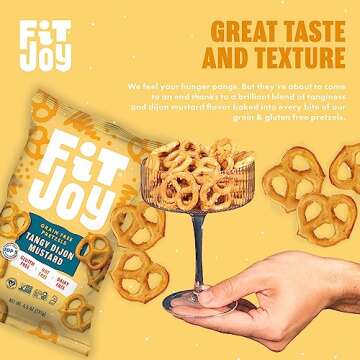 FitJoy Gluten Free Pretzels - Tangy Dijon Mustard Flavor