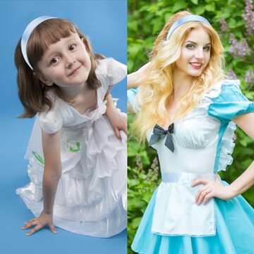 VELSCRUN Blue Headband for Women Girls - 1.6 Inch Wide Satin Hair Accessory