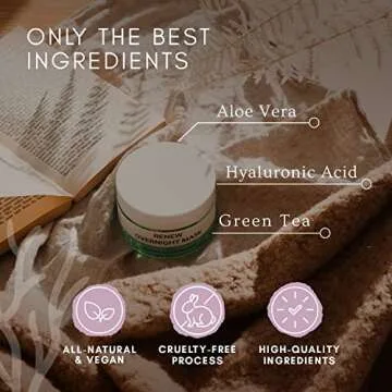 Doppeltree RENEW Overnight Face Mask with Aloe Vera Gel & Hyaluronic Acid, Anti Aging Hydrating Facial Mask for All Skin Types, Night Time Skin Care & Repair