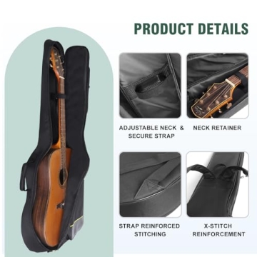 Durable PPOPPO Acoustic Guitar Bag for 40-42 Inch Instruments