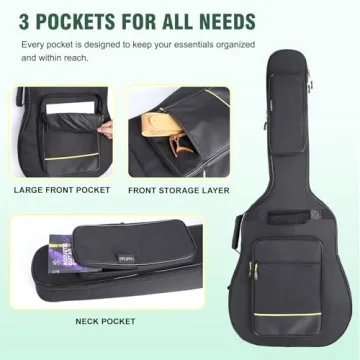 Durable PPOPPO Acoustic Guitar Bag for 40-42 Inch Instruments
