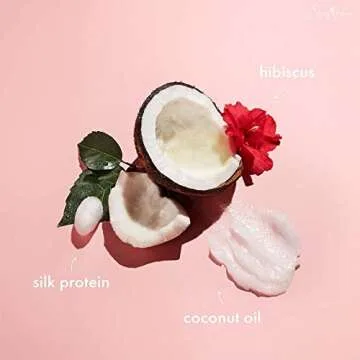 Shea Moisture Curly Hair Products, Coconut & Hibiscus Curl & Shine Shampoo, Shea Butter, Coconut Oil, Vitamin E, Sulfate Free Shampoo, Anti Frizz, Family Size, 16 Fl Oz