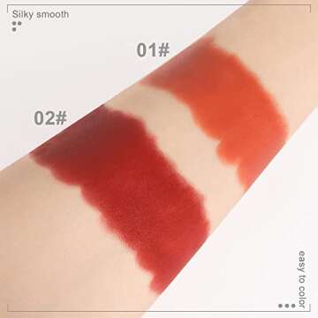 evpct 2Pcs Silky Velvet Matte Lipstick Set for Women