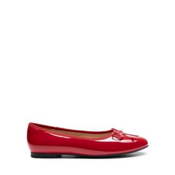 DREAM PAIRS Women's Comfortable Ballet Flats, Red Dress Shoes for Every Occasion