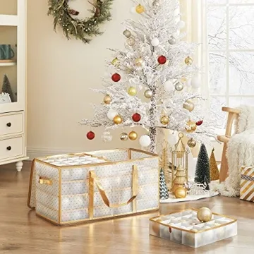 SONGMICS Ornament Storage Boxes - Secure Your Holiday Decor! 
