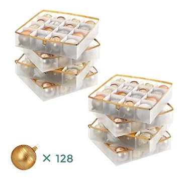 SONGMICS Ornament Storage Boxes - Secure Your Holiday Decor! 