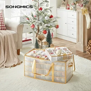 SONGMICS Ornament Storage Boxes - Secure Your Holiday Decor! 