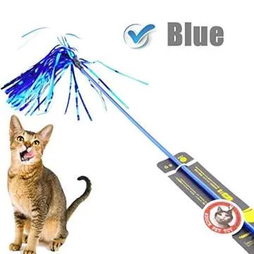 ADUCK Cat Interactive Teaser Wand Toy for Playful Cats